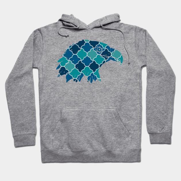 Eagle Silhouette with Pattern Hoodie by deificusArt